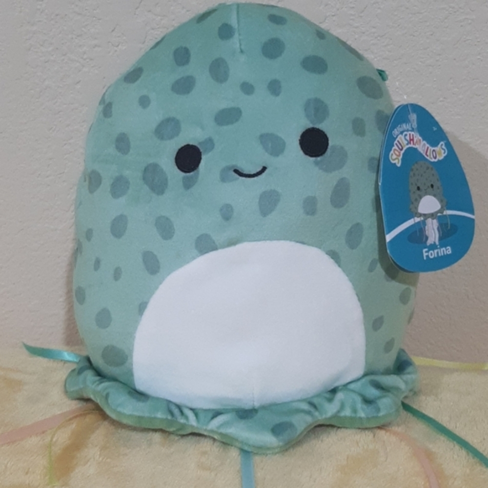 Squishmallows Forina The Jellyfish 8" Green Plush Stuffed Sea Animal Toy